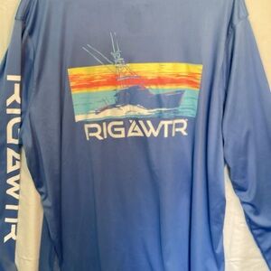 Men’s Performance Fishing Blue Long Sleeve shirt